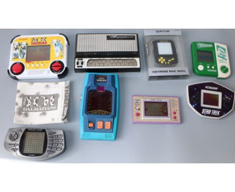 Collection of handheld electronic games, incl. Nintendo Game and Watch 'Snoopy Tennis', Konami Star Trek, Special Electronics