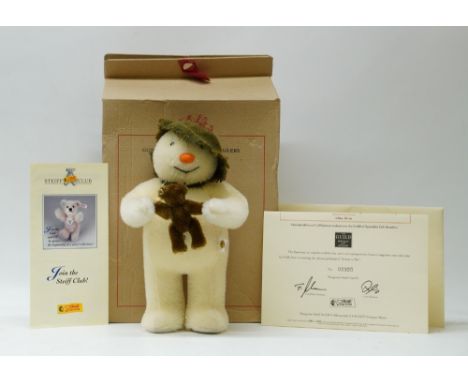 Steiff exclusive for The Guild of Specialist Gift Retailers, "Raymond Briggs The Snowman 'Dancing with Teddy'", No. 00920, wh