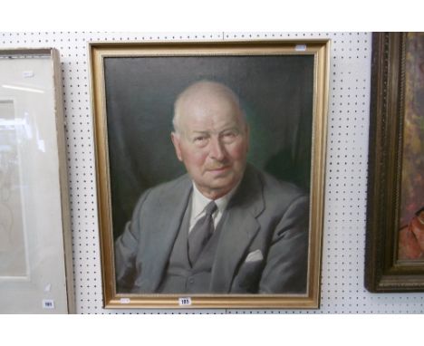 AN OIL ON CANVAS PORTRAIT OF A MAN A.W GRAY