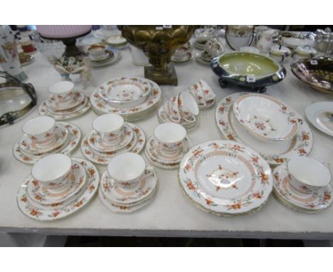 A ROYAL WORCESTER CHAMBERLAIN PART DINNER AND COFFEE SET FORTY SEVEN PIECES
