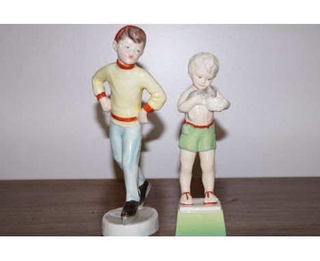 2 Royal Worcester figures - Friday's Child / Tuesday's Child