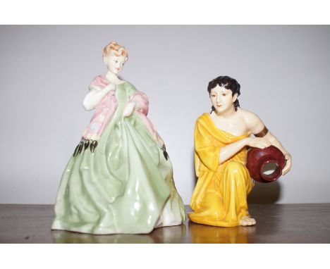 2 Royal Worcester figures Algerian watercarrier / first dance 