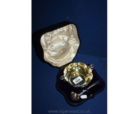 A Silver Sugar Bowl, London 1892 and a George III Silver Sugar Sifter Ladle, London 1793, maker Robin Calderwood and retailed