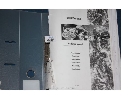 A Land Rover Discovery Workshop Manual Covering Tdi, 3.9V8, 4.0V8 & Mpi Models with Additional LPG Fuelled Notes.