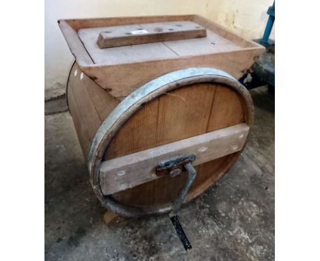Traditional coopered wooden butter churn/butter maker. 48cm diameter approx. (B.P. 21% + VAT)