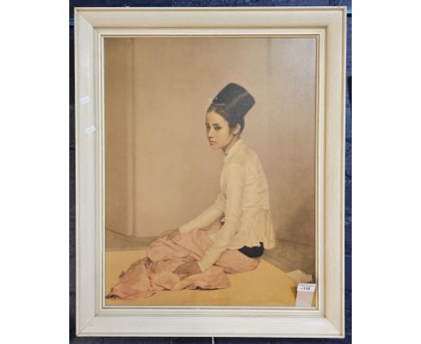 After Sir Gerald Kelly, 'Saw Ohn Nyun', a portrait study. Coloured print. 62x48cm approx. Framed. (B.P. 21% + VAT) Good origi