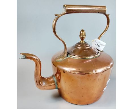 19th century copper kettle.  (B.P. 21% + VAT)