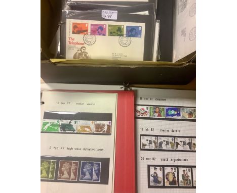 Great Britain collection of mint stamp sets in two albums plus range of First Day Covers in black album and further covers an