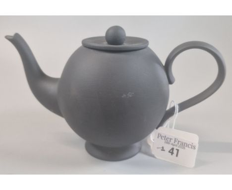 Nick Munro, for Wedgwood, a black basalt bullet shaped teapot, made in England 1999. (B.P. 21% + VAT)