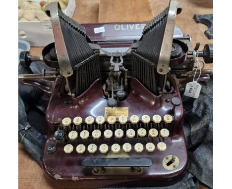 Vintage Oliver typewriter, bearing label Supplied by Russell Hare Ltd. Liverpool.  (B.P. 21% + VAT)