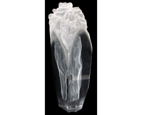 FREDERICK HART [1943-1999], ACRYLIC SCULPTURE, H 21", W 6", 'FIRST LIGHT':  Cast acrylic sculpture, signed, dated and numbere