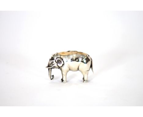 An Edwardian silver novelty pin cushion, in the form of an elephant, by Adie & Lovekin Ltd, Birmingham 1906
