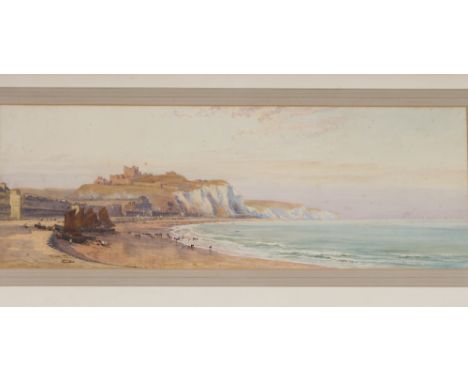 R. Thorne Waite, 1842 - 1935, North East coastal scenes, depicting fishing vessels and figures on beaches, signed watercolour
