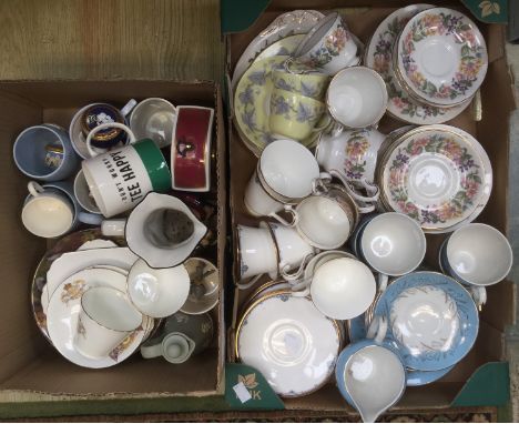 A Royal Doulton 'Princeton' pattern part tea set together with other part tea sets, commemorative ware, a Spode clock, a Doul