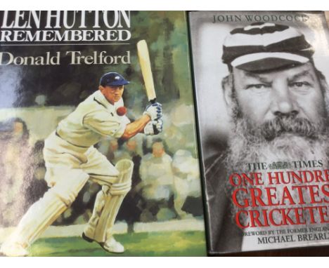 'Len Hutton Remembered', signed by 12 Ex Yorkshire players (11 being ex Yorkshire Captains), 'The Times 100 Greatest Crickete