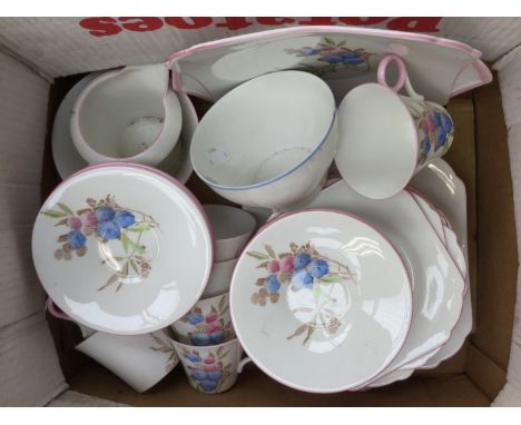 1920/30s Shelley tea set, cups, saucers, plate, milk jug, sugar bowl and sandwich plate WS 2205 Reg No 781613