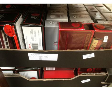 Two boxes of assorted Exclusive First Edition boxed vehicles, together with a collection of Matchbox Models of Yesteryear veh