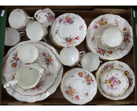 A Royal Crown Derby 'Derby Posies' collection of tea wares, all 1st quality, comprising ten cups, ten saucers, ten side plate