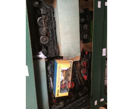 O Gauge: One box of assorted O gauge locomotives to include: Lionel Lines, Paya and others.