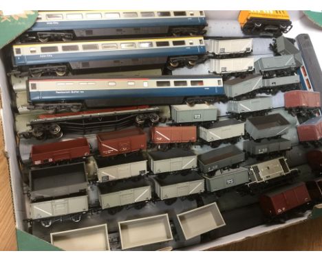 One box of assorted coaches and wagons including Bachmann, Lima and others.
