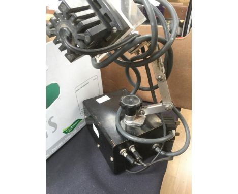 8mm watch makers lathe with  watch cleaning machine with a watch cleaning basket, light etc, National Electric, Bausch & Lomb
