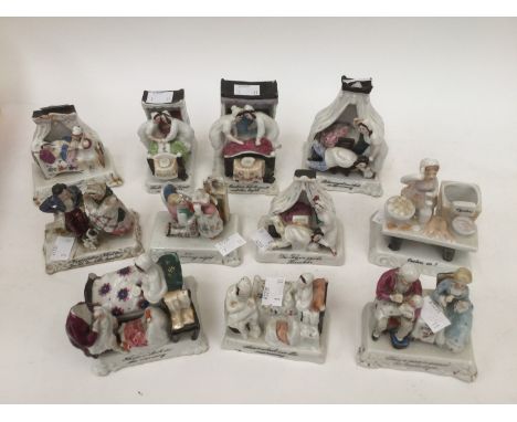 A collection of eleven ceramic fairings 