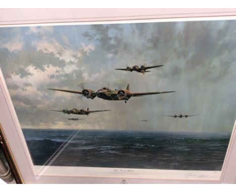 Gerald Coulson, The First Blow, colour print 462/1089, signed Fl. Lieut, George Booth