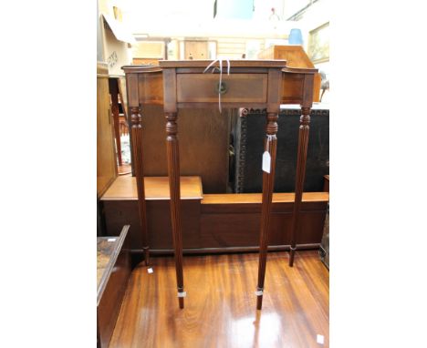 A scalloped front small hall table with a tripod occasional table and a piano stool (3)