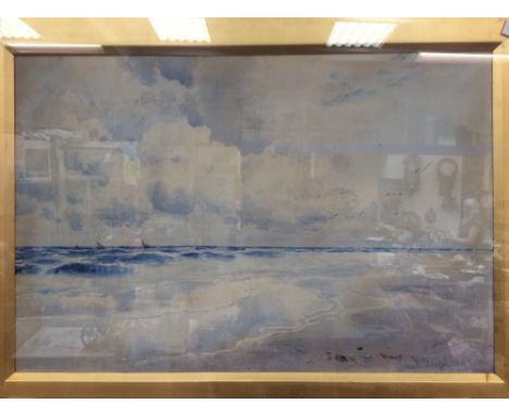 John McDougal, R Cam A exhibited at R.A. and R.I. 1887-1944, circa 1882, watercolour, Cornish seascape, framed  approx 71 x 5
