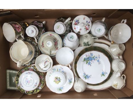 Royal Albert 'Forget me Not', part tea service with Royal Albert 'Provincial Flowers' cups and saucers and further assorted c