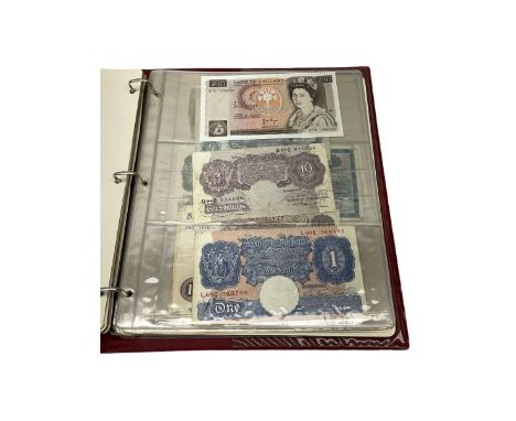 Great British and World banknotes, including Bank of England Peppiatt ten shillings 'D81D' and one pound 'L68E', Page ten pou