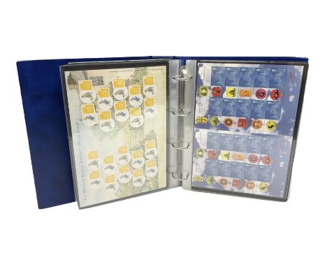 Queen Elizabeth II mint decimal stamps, Royal Mail Smilers most being first class, face value of usable postage approximately
