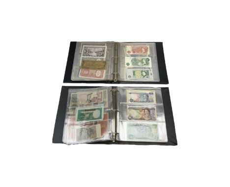 World banknotes, including Queen Elizabeth II The States of Jersey one pound 'DB202703', five pounds 'BB527762' and ten pound