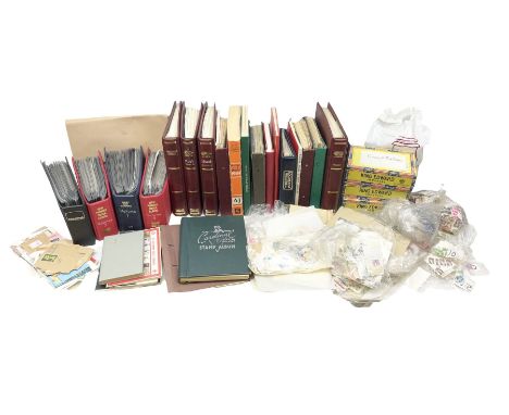 Collection of great British and world stamps, including two penny blacks one red and one black MX cancel, 1840 penny blue and