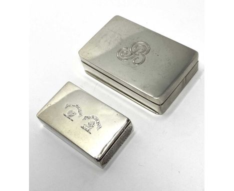 A VICTORIAN SILVER COMBINATION TAPERSTICK VESTA CASE AND ANOTHER VESTA CASE, MRS JANE BROWNETT, LONDON, 1874 / 77 RESPECTIVEL