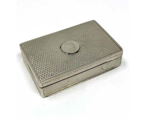 A VICTORIAN SILVER COMBINED TAPERSTICK AND VESTA CASE, PROBABLY JOHN HARRIS, LONDON, 1851 rectangular box form, all facets en