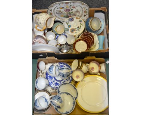 Ceramics - various tea and dinner wares, Royal Worcester Hanbury pattern; Royal Doulton Royal Gold dinner plates; 19th centur
