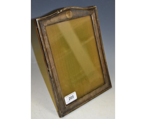 A silver photograph frame, engine turned decoration , Birmingham 1912 