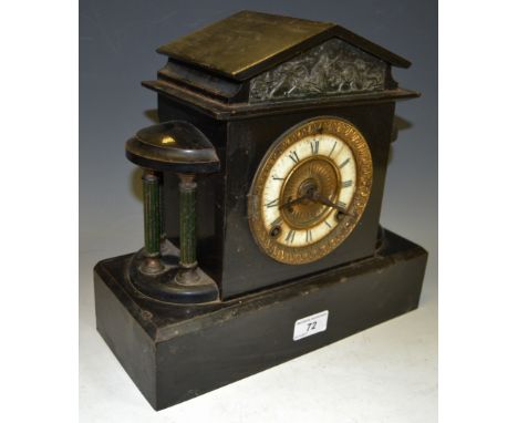 A Victorian Belge Noir mantel clock c.1890