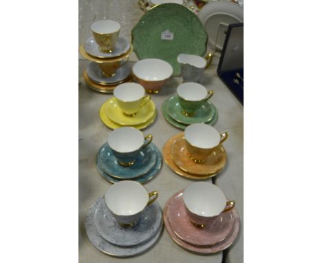 A Royal Albert Gossamer pattern part tea service comprising of eight cups, saucers, side plates, bread and butter plate, suga