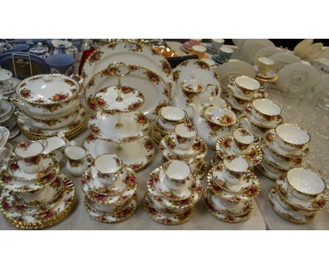 Royal Albert Old Country Roses - a tea and coffee service; cake stand; etc