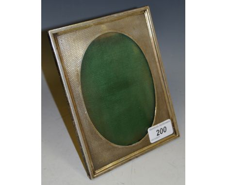A silver engine turned photograph frame, Henry Matthews Birmingham