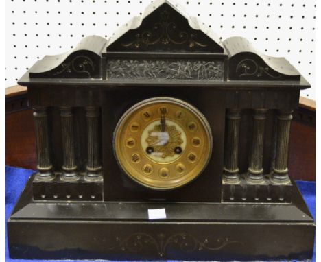 A Victorian Belge Noir mantel clock c.1880