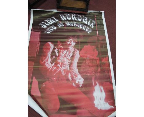 Jimi Hendrix Live at Monterey Poster, 139 x 100.5cm.
