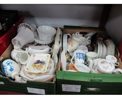 Queens Woman and Home Part Tea Service, two in different patterns, Worcester Evesham, Aynsley clock, various other ceramics, 