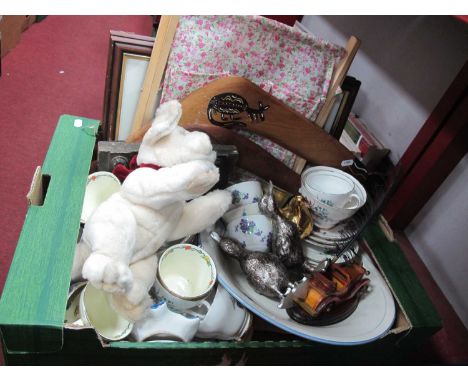 Boomarang's, prints cups-saucers, Poole bowl, etc:- One Box.