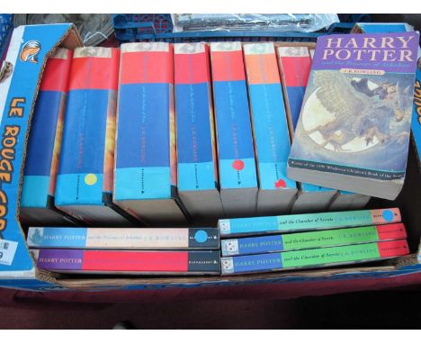 Books - Harry Potter and The Goblet of Fire - three hardbacks, five soft back, Harry Potter and The Chamber - three soft back