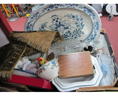 Spode Blue and White Tureen, Royal Cauldon 'Victoria, pattern part tea service, wool mats, XIX Century blue and whiteplate.