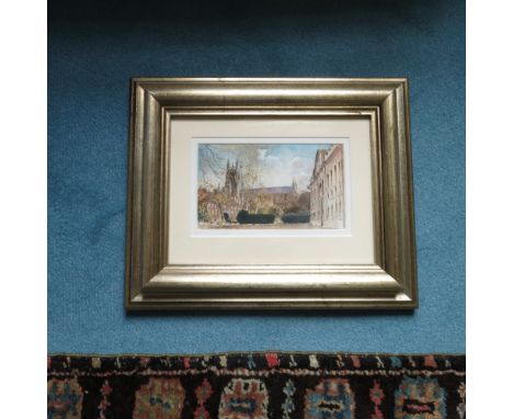 DAVID BIRTWHISTLE WATER COLOUR WORCESTER CATHEDRAL