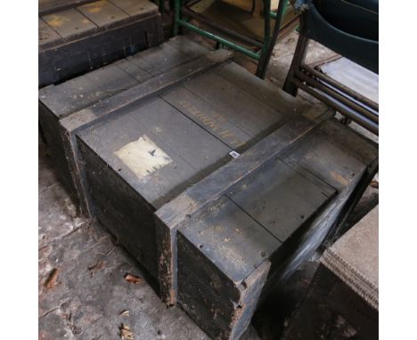 WOODEN SHIPPING TRUNK